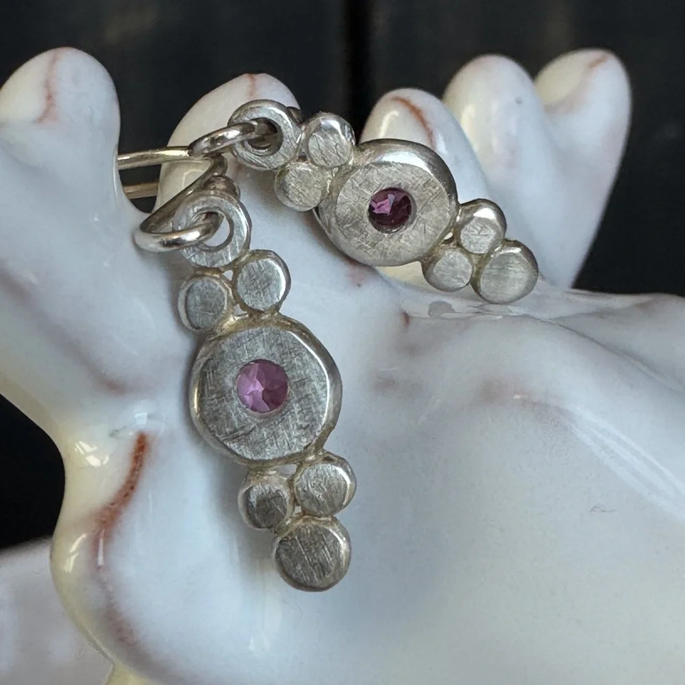 Pink Tourmaline Earrings SS-NWOT